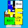 ドミール富永Ａ 2LDKの間取り