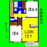 オーブⅠ 2LDKの間取り