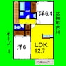 オーブⅠ 2LDKの間取り