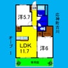 オーブⅠ 2LDKの間取り