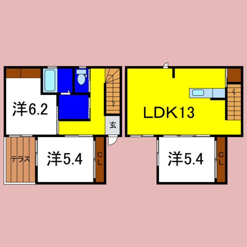 間取図 ユニキューブ北島・中村Ⅱ