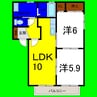 フレンドリーＢ 2LDKの間取り