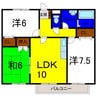 アベニール松茂 3LDKの間取り
