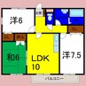 アベニール松茂 3LDKの間取り