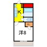 タイムマンション 1Kの間取り