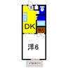 春木ハイツ 1DKの間取り