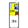 エレガントハイツ 1DKの間取り