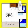 ピュアメゾン阿部 1Rの間取り