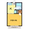 コーポエム 1Kの間取り