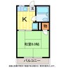 コーポエム 1Kの間取り