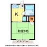 コーポエム 1Kの間取り