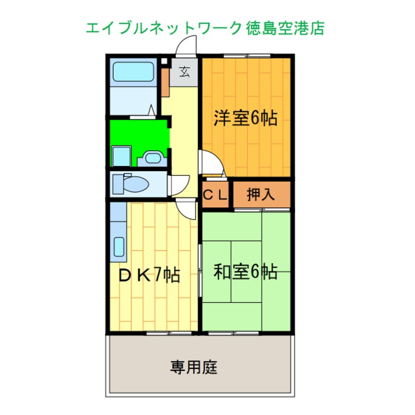 間取図 エザンス中谷