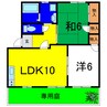 グリーンシャトー　ラピュタ 2LDKの間取り