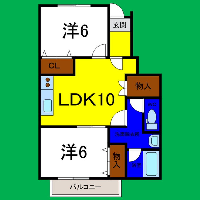 間取図 ハーブメゾン旭Ｂ