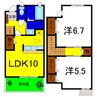 アンジュリンク 2LDKの間取り