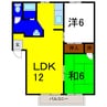 メゾンエスポワール（藍住） 2LDKの間取り