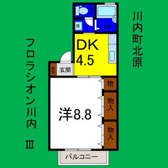 間取図 フロラシオン川内Ⅲ