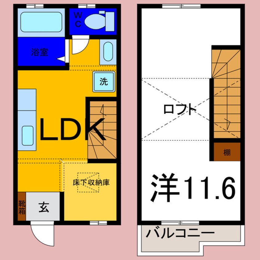 間取図 メゾネット・ロゼ