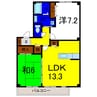 フォブールブリエＢ 2LDKの間取り