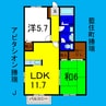 アビタシオン勝瑞Ｊ 2LDKの間取り