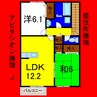 アビタシオン勝瑞Ｊ 2LDKの間取り
