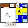 メイプルフィールド 1Kの間取り