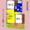 シャーメゾン藍住Ｄ 2LDKの間取り