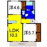 シャーメゾン藍住Ｄ 2LDKの間取り