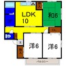 セジュールＳＡＴＯ 3LDKの間取り