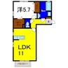 シェーネブルク 1LDKの間取り