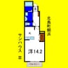サンハウスⅢ 1Kの間取り