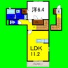 シャーメゾンヴィラＣ 1LDKの間取り