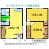 レインボータウン加賀須野 2LDKの間取り