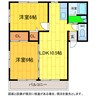徳島バス（板野郡）/本村 徒歩11分 2階 築29年 2LDKの間取り