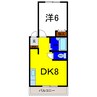 ファインハイツ富吉 1DKの間取り