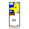第36愛日ハイツＡ 1Kの間取り