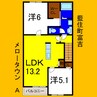 メロータウンＡ 2LDKの間取り