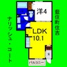 ナリッシュ・コート 1LDKの間取り