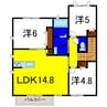 ベラビスタナルトＢ 3LDKの間取り