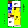 プランタン14 2LDKの間取り