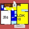 サニープレイスＢ 1LDKの間取り