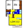 ミアータ 2LDKの間取り