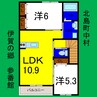 伊賀の郷参番館 2LDKの間取り