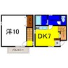 レインボータウン富吉Ⅱ 1DKの間取り
