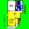 プルミエⅡ 1LDKの間取り