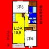 ブリエⅡ 2LDKの間取り