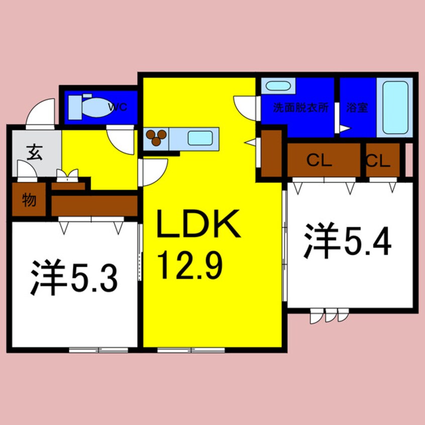 間取図 シャーメゾンフォーレ藍住