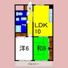 ハイツサカエールキンサン 2LDKの間取り