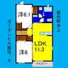 ガーデンヒル藍住Ａ 2LDKの間取り