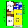 メゾン・Ｍ Ⅱ 2LDKの間取り
